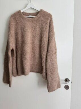Toteme Boxy Alpaca Knit Sweater Beige Women’s M
